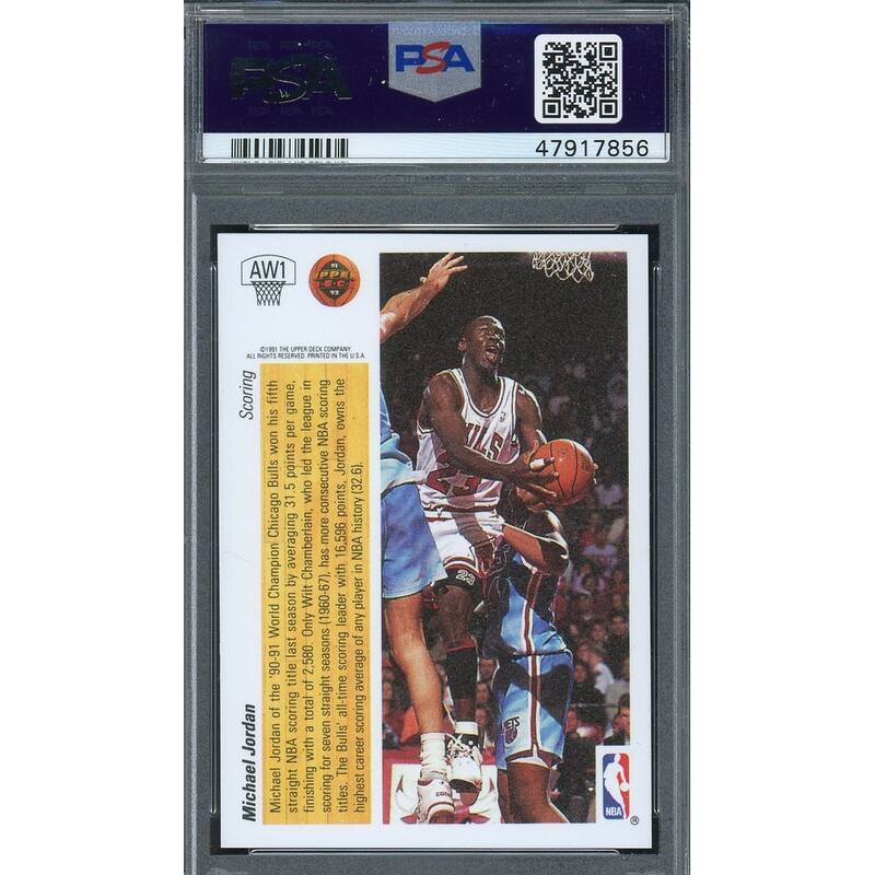 Michael Jordan 1991 Upper Deck MVP Award Winner Holograms Basketball Card #AW1 PSA 8 - 8'6" x 11'6"