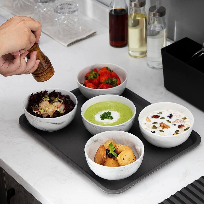 MALACASA 8-Piece Porcelain Cereal Bowl Soup Bowls Set