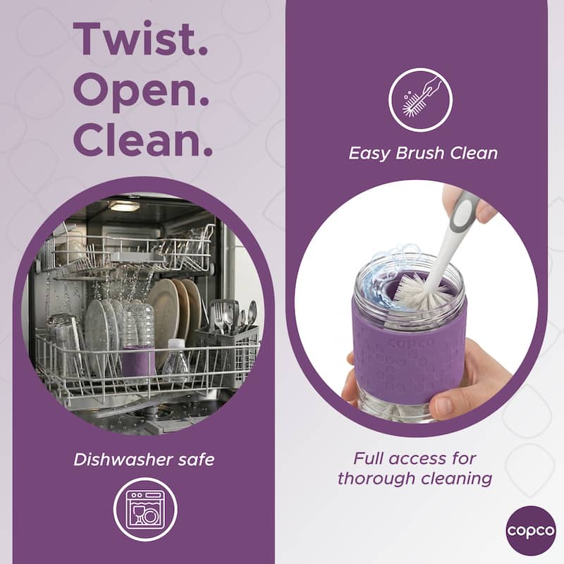 Copco Hydra BPA Free Tritan Water Bottle Set Leak Proof & Dishwasher Safe