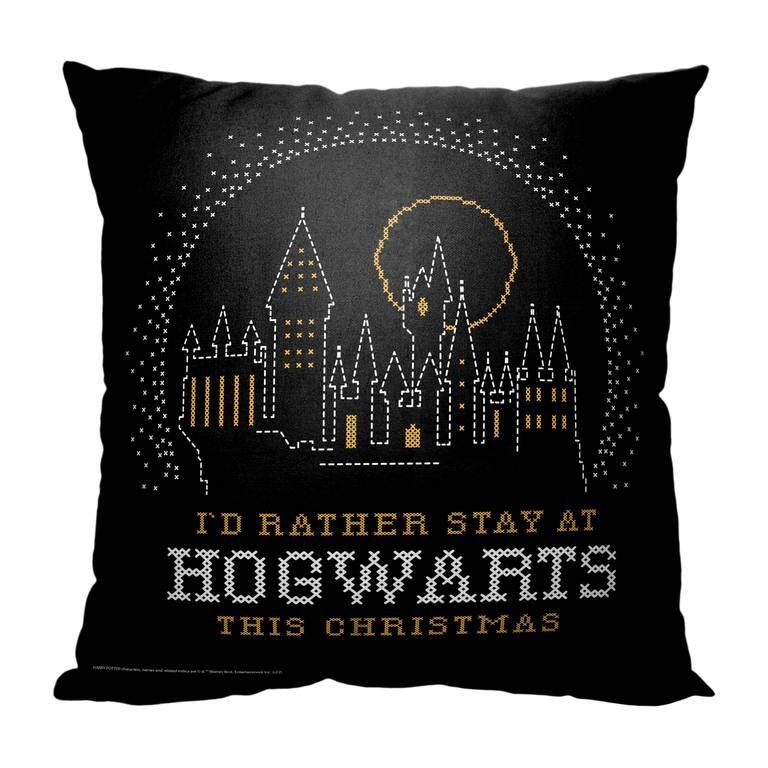 Warner Brothers Harry Potter Hogwarts Christmas 18 Inch Throw Pillow