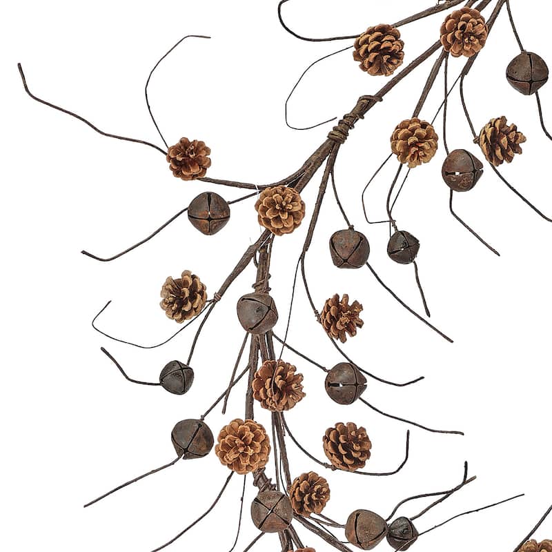 48" Rustic Bell Cone Garland