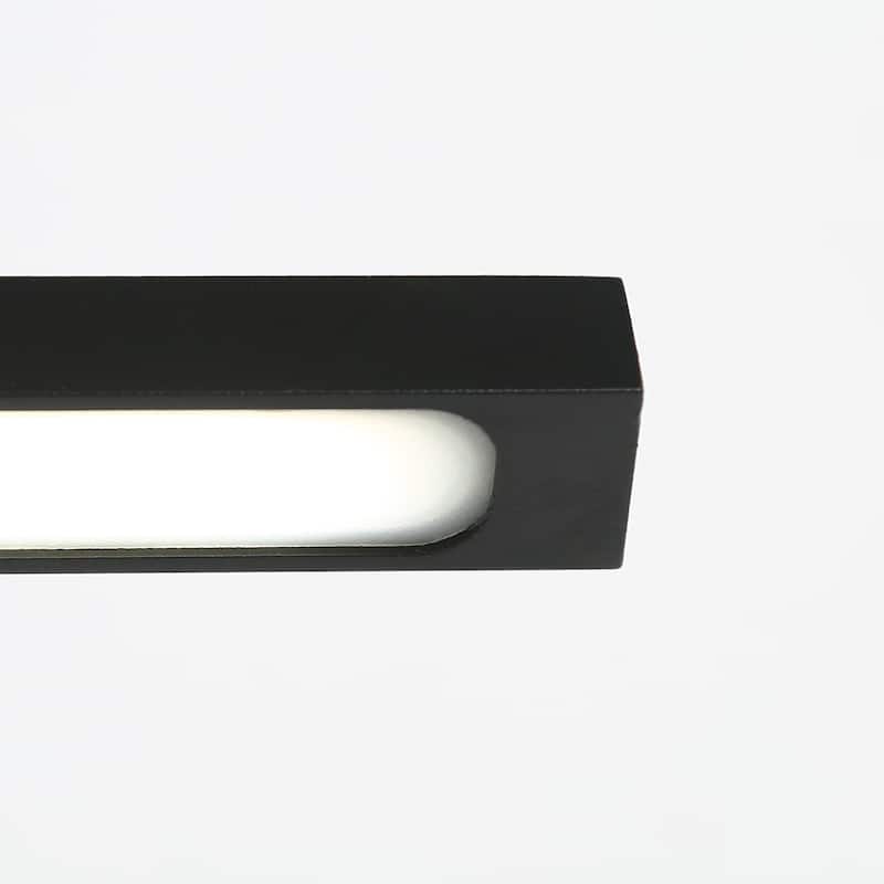 Modern Dimmable LED Black Bathroom Vanity Light Art Picture Wall Sconces - W27.6"xD3.9"xH4 .7"