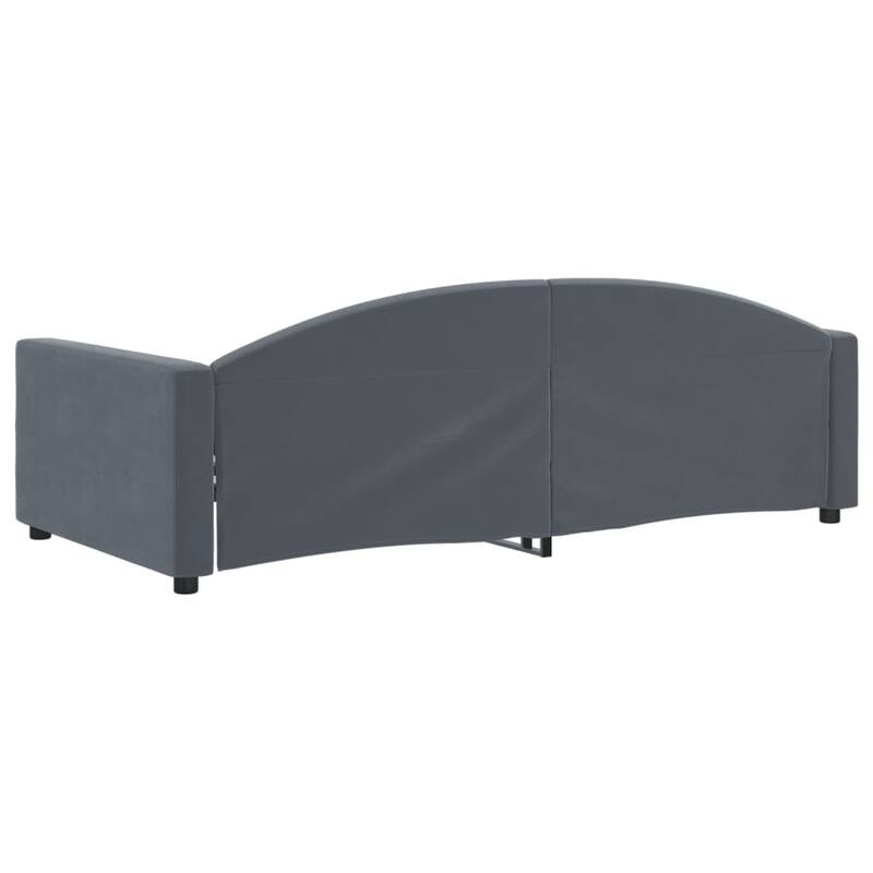 vidaXL Daybed with Trundle without Mattress Dark Gray 39.4"x74.8"
