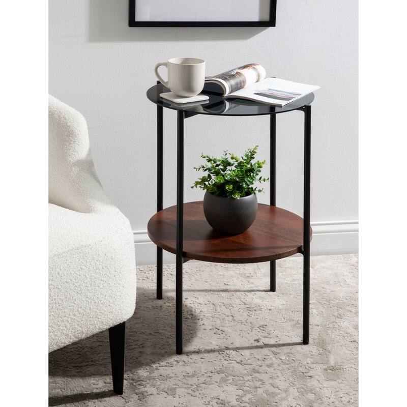 Kate and Laurel Ottelo Round Side Table - 18x18x27