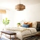preview thumbnail 2 of 14, Lusteria 24" Gold 2-Tiered 6-Light Farmhouse Chandelier - Brown