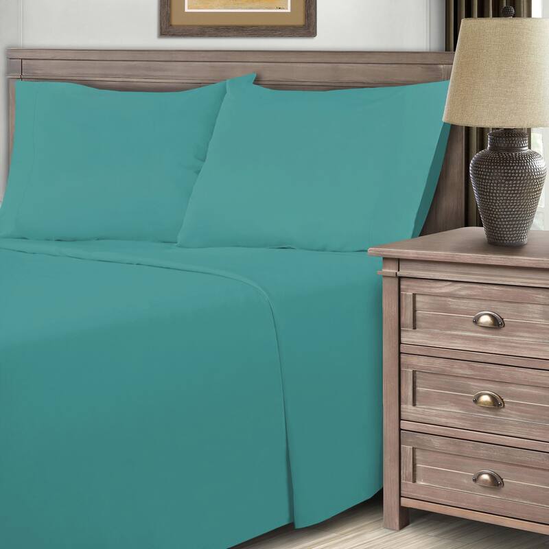 Superior 600 Thread Count Cotton Blend Sheet Set - Olympic Queen - Teal
