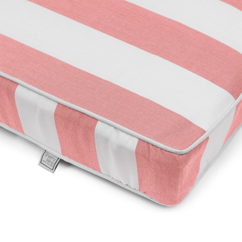 Sherry Kline Indoor/Outdoor Cabana Stripe Chaise Lounge with Contrast Cord