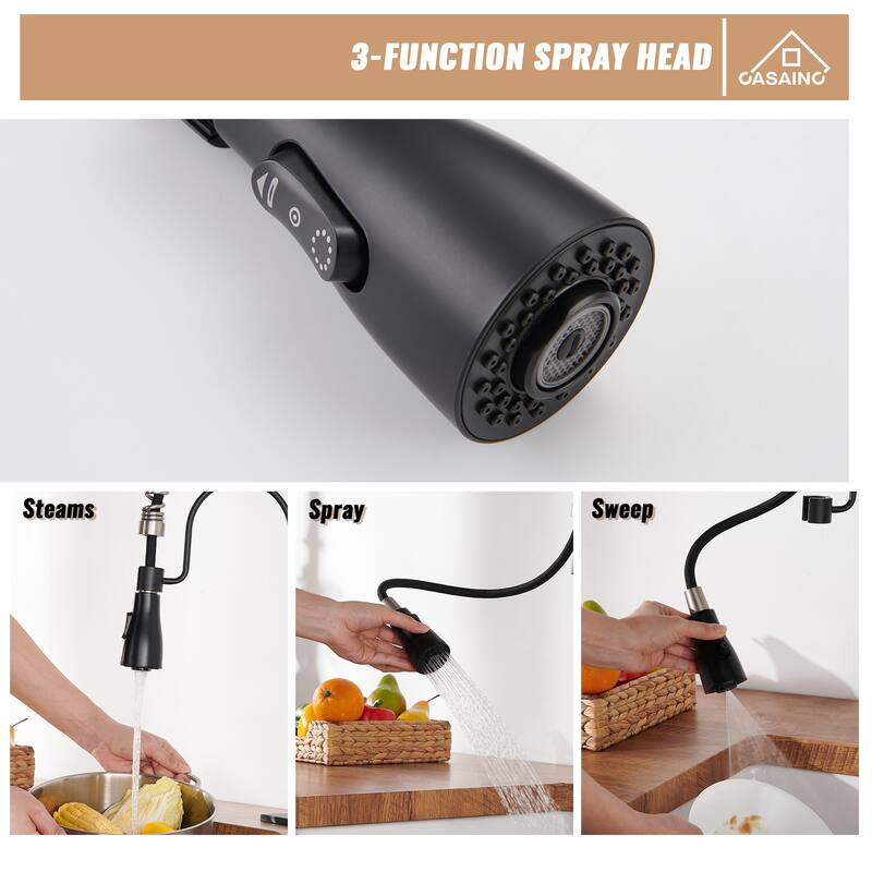 Single Handle Pull Down Sprayer Kitchen Faucet