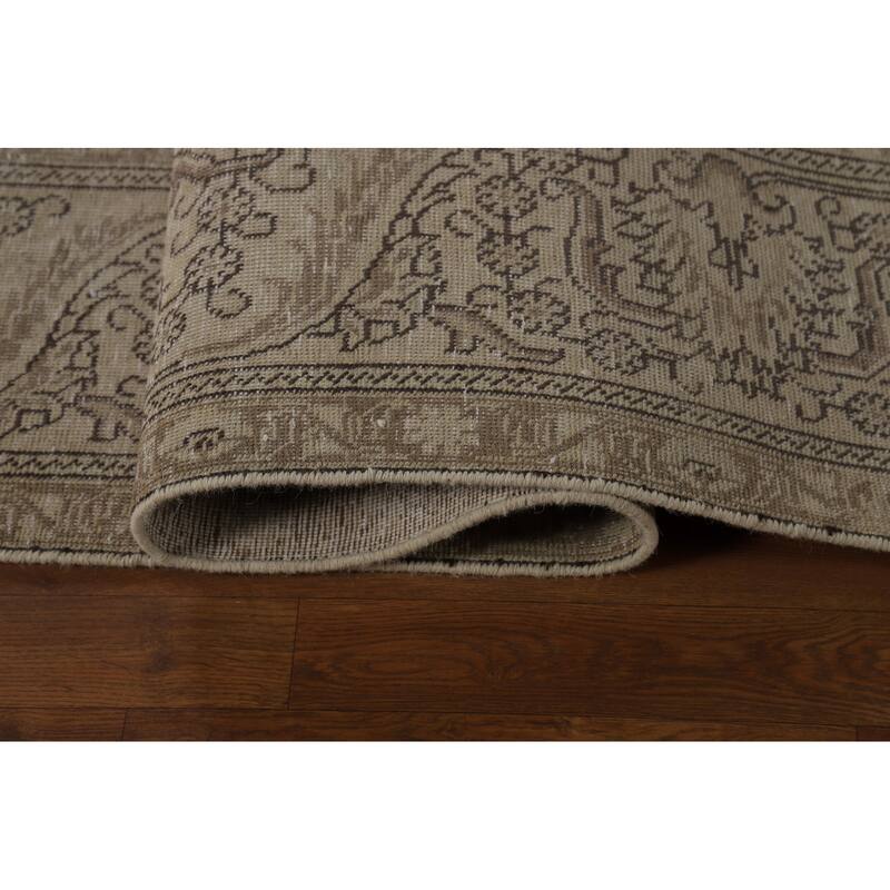 Tabriz Persian Vintage Rug Hand-Knotted Traditional Wool Carpet - 9'6" x 12'4"