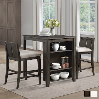 Hobson Counter Height 3-piece Dining Set