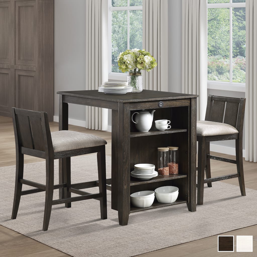 Hobson Counter Height 3-piece Dining Set