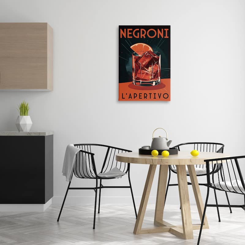Stupell Vintage Midcentury Negroni Drink Canvas Wall Art Design By Andreas Magnusson
