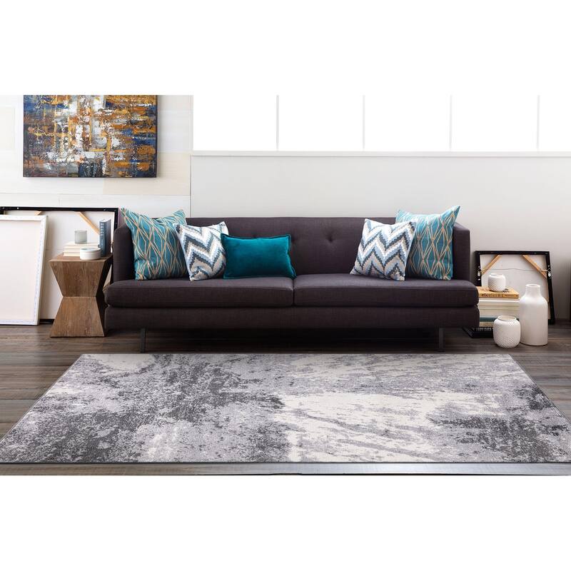 World Rug Gallery Contemporary Modern Abstract Area Rug