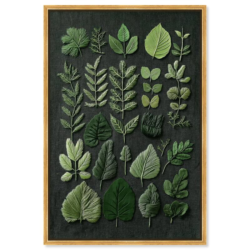 Leaf Library III Canvas by Art Remedy - Gold - 24" x 36"