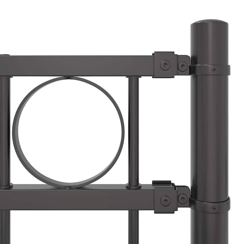 vidaXL Garden Fence Gray Steel
