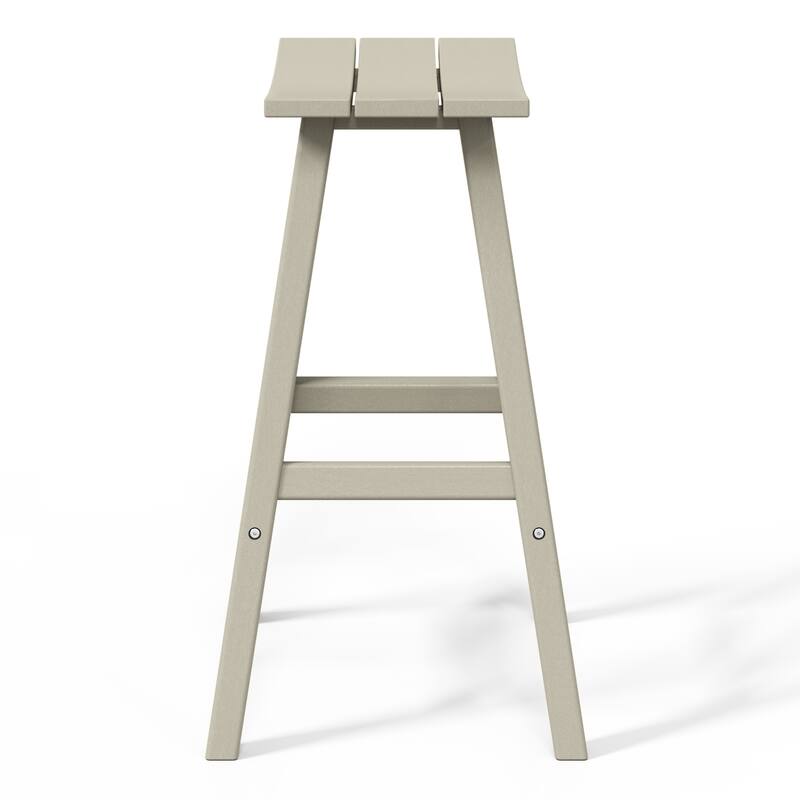 Laguna Hdpe All Weather Outdoor Patio 29" Saddle Seat Bar Stool (Set Of 3)