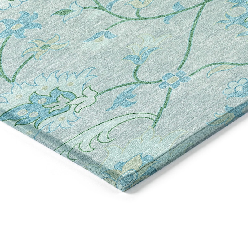 Machine Washable Indoor/ Outdoor Traditional Serena Chantille Rug