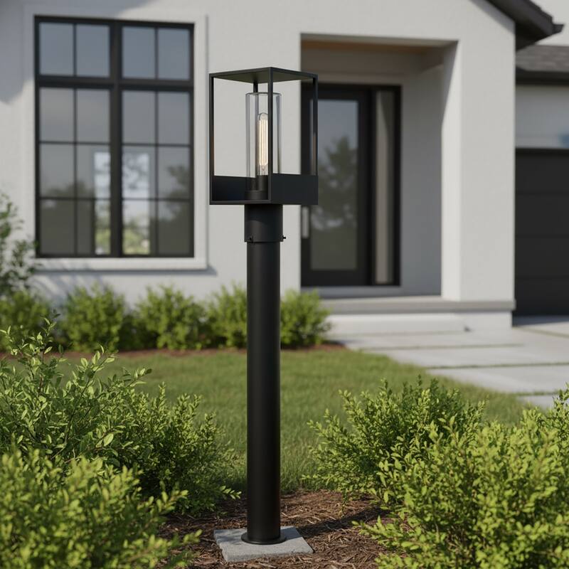 Artcraft Weybridge - 1-Light Outdoor Post Light Top - Black - Black