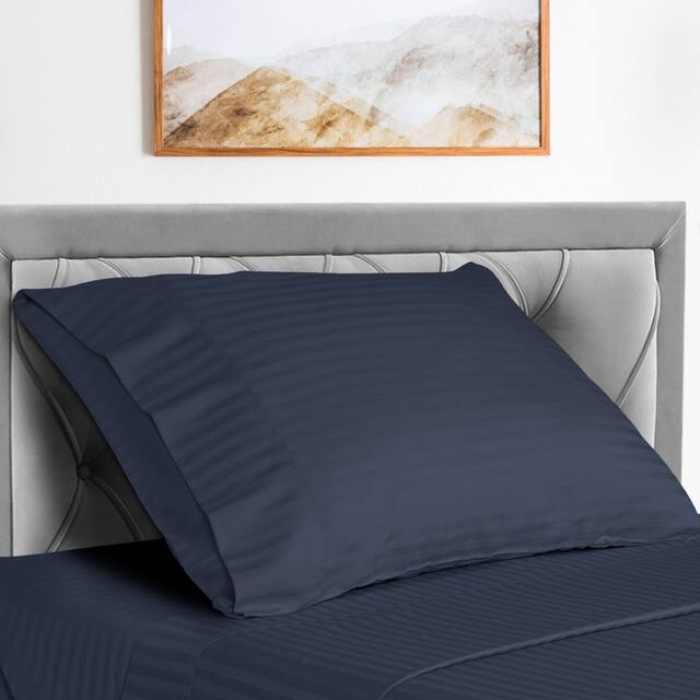 Superior Striped Wrinkle-resistant Deep Pocket Bed Sheet Set