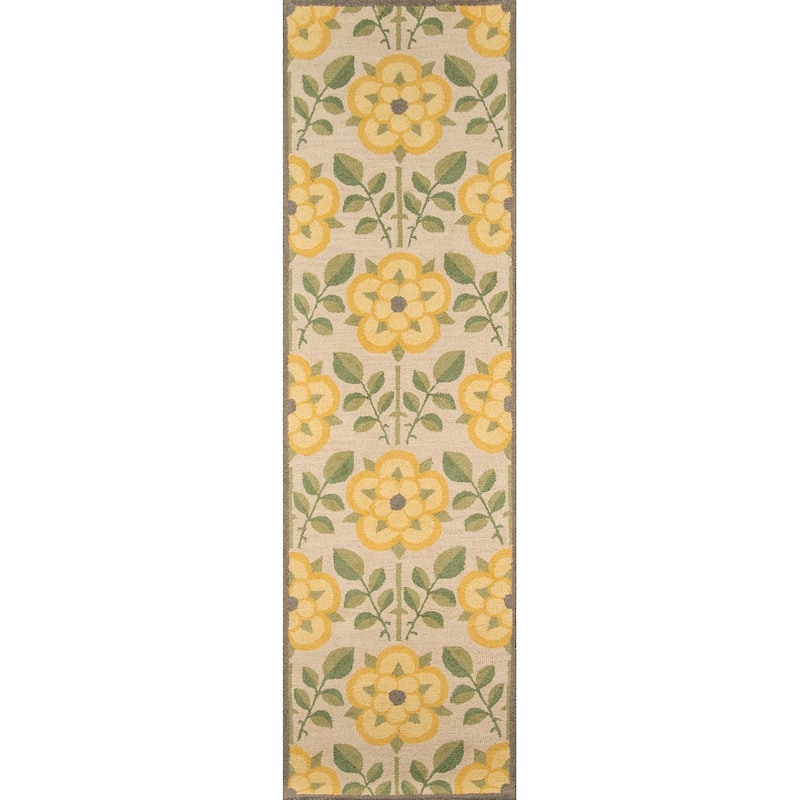 Momeni Newport Hand Tufted Wool Contemporary Floral Area Rug