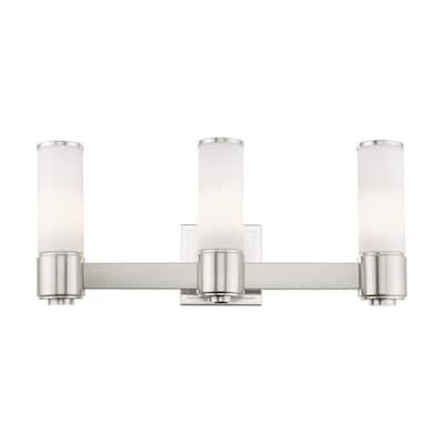 Livex Lighting 3-Light Wall Sconce/ Bath Light, 52123-91 - 22" W X 9.75" H X 3.875" EXT