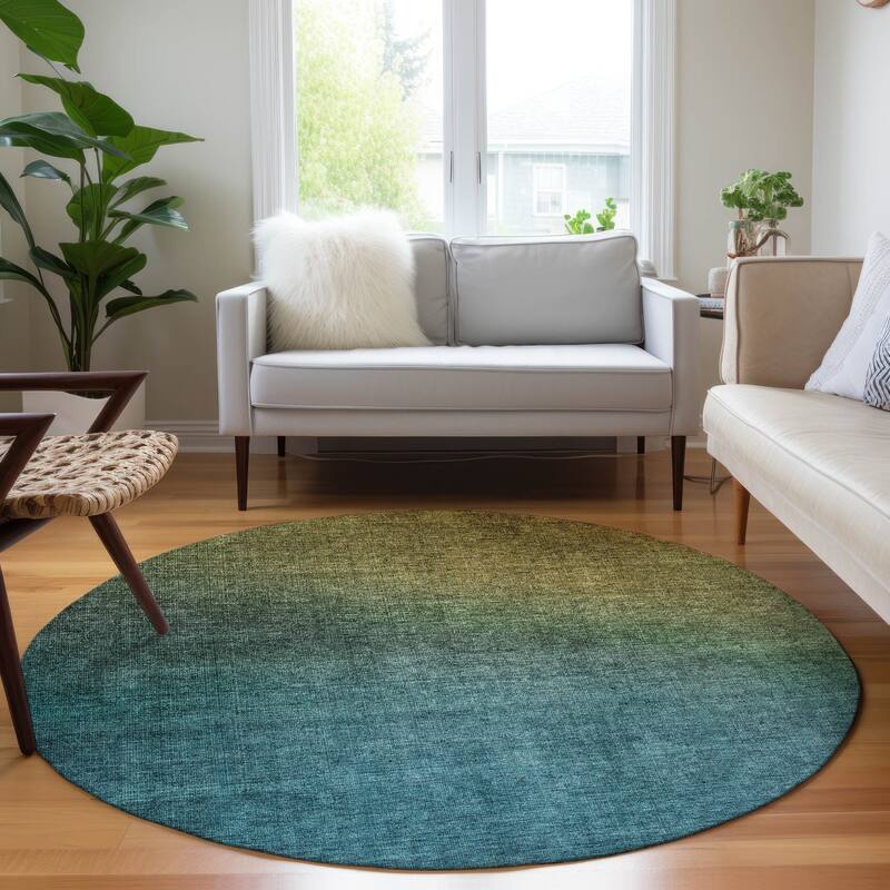 Machine Washable Indoor/ Outdoor Chantille Modern Ombre Rug On Sale
