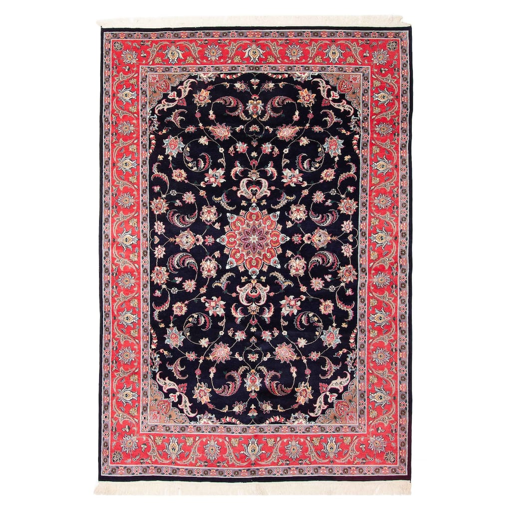 ECARPETGALLERY Hand-knotted Pako Persian 18 Of 20 Dark Navy Wool Rug - 6'2 x 9'5