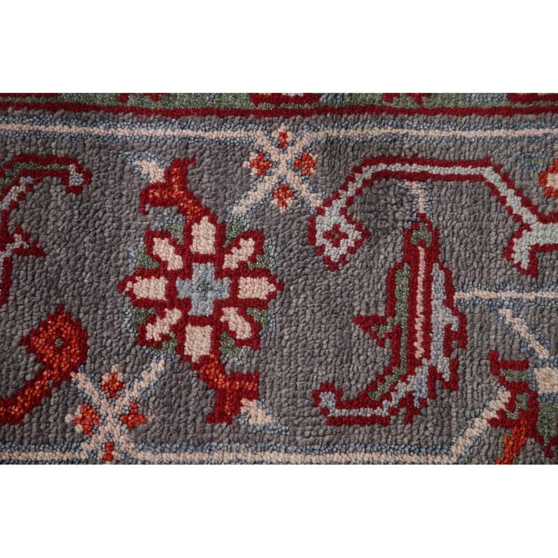 Animal Pictorial Heriz Serapi Oriental Area Rug Handmade Wool Carpet - 7'10" x 9'8"
