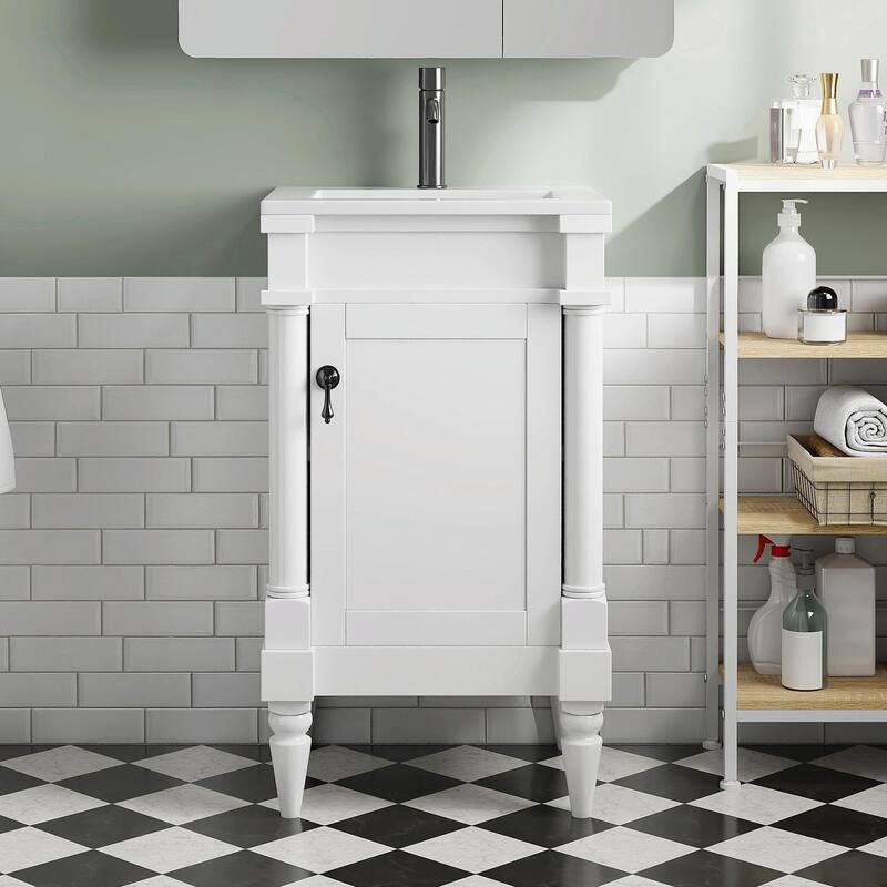 18-Inch Modern Bathroom Vanity with Sink