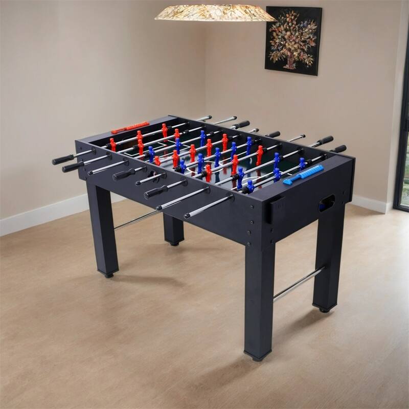 54" Hurricane Foosball Table for Family Game Rooms with Cherry Finish