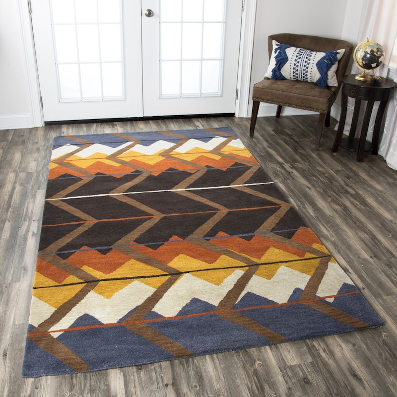 Alora Decor Pueblo Multi-colored Hand-tufted Wool Rug
