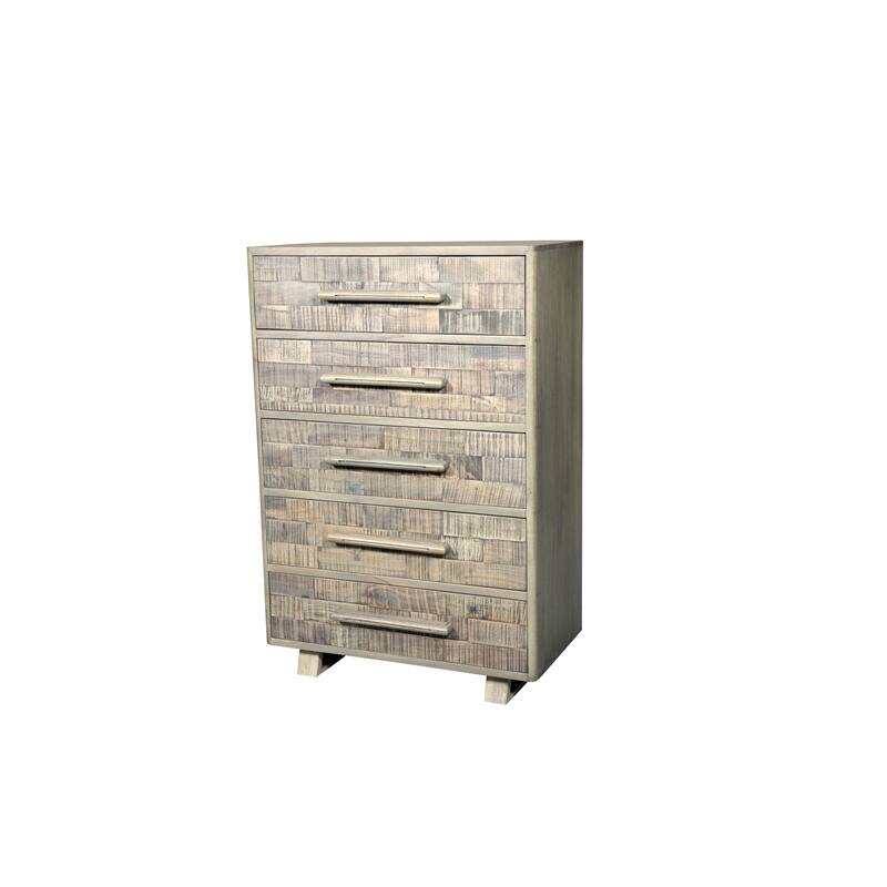 Solid Wood Bedroom Chest with 5 Drawers