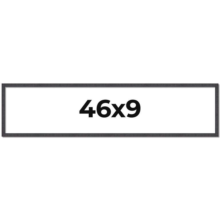 46x9 Frame Brown Solid Wood Picture Frame - Complete Modern Photo