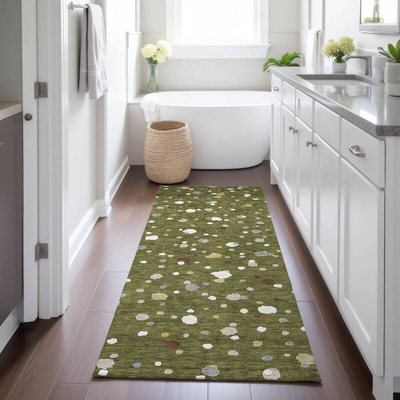 Machine Washable Indoor/ Outdoor Contemporary Sheinelle Chantille Rug