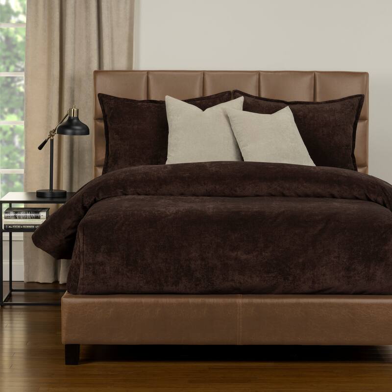 Mixology Padma 6-piece Bed Cap Comforter Set with Sewn Corners - Coffee Bean - Full