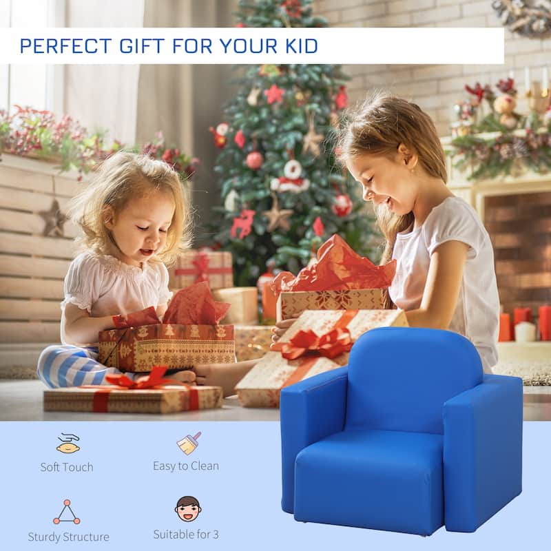 Qaba 2-in-1 Multifunctional Convertible Kids Table and Chair Set