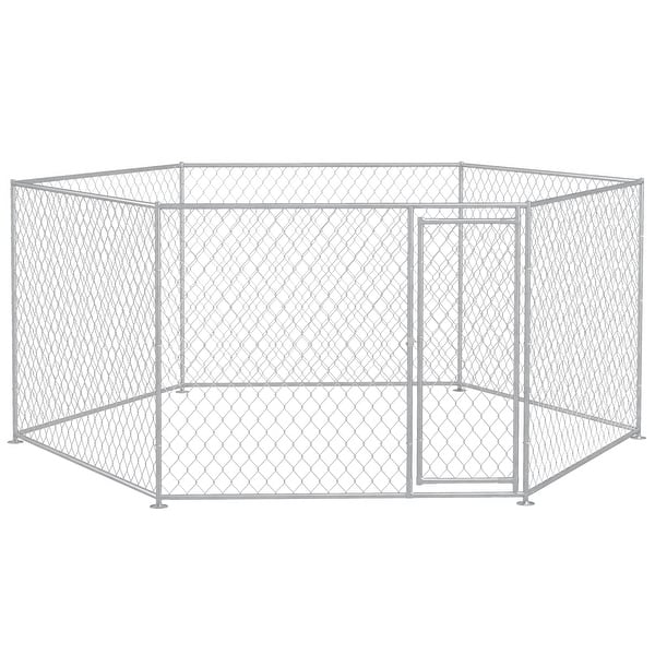 PawHut Dog Kennel Outdoor Dog Run with Lockable Door, for Medium and