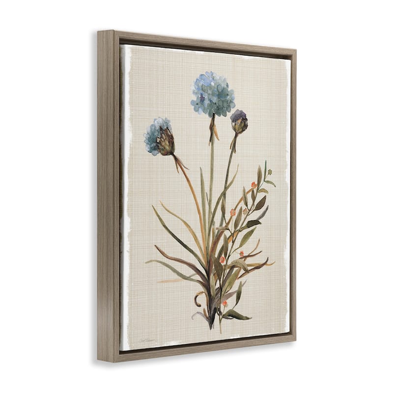Stupell Natural Hydrangea Buds Framed Floater Canvas Wall Art Design By Carol Robinson