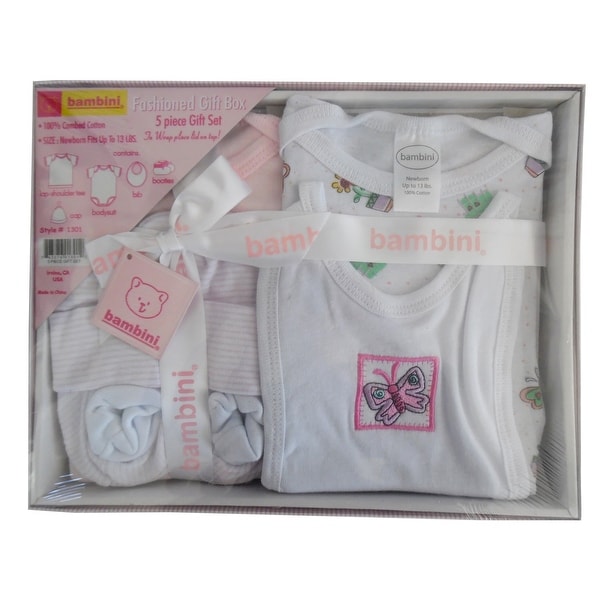 Bambini 5 Piece Gift Box - Pink - Size - Newborn - Girl