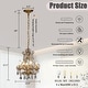 preview thumbnail 7 of 16, 4/6-Lights Vintage Small Candlestick Crystal Chandelier in Antique Gold