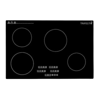 30 in. Ceramic Glass Smooth Surface Built-In Induction Modular Cooktop in Black with 4 Elements - 30-Inch