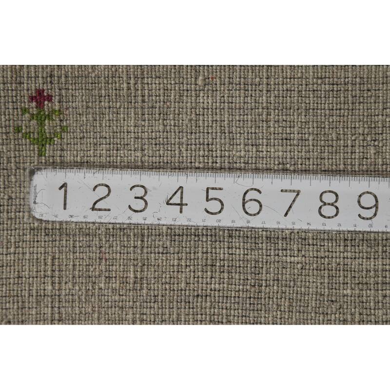 Hand Knotted Oriental 100% Wool Carpet Tribal Animal Pictorial Green Gabbeh Area Rug - 4' 10'' X 3' 0''