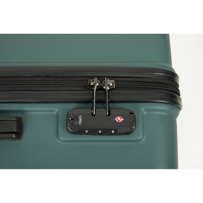 Durable 3-Piece ABS Luggage Set, Carry-On 20", Check-In 24" & 28" with Spinner Wheels