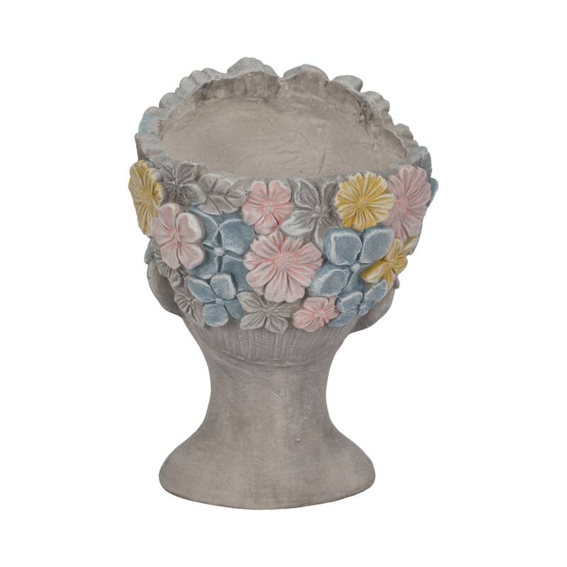 Sagebrook Home Polyresin Face Planter - Enrich Your Space With Greenery