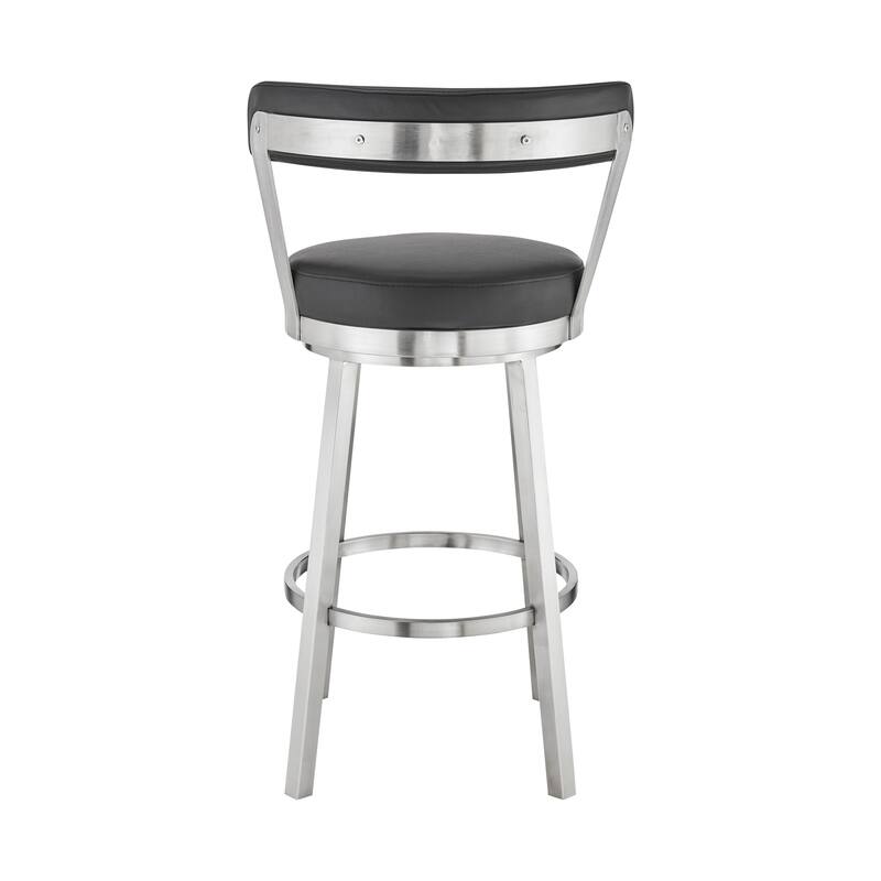 Bryant Counter or Bar Stool in Faux Leather and Metal