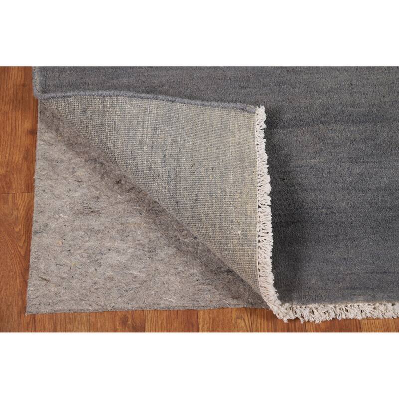 Modern Gray Gabbeh Oriental Accent Rug Hand-Knotted Wool Carpet - 2'6" x 3'10"