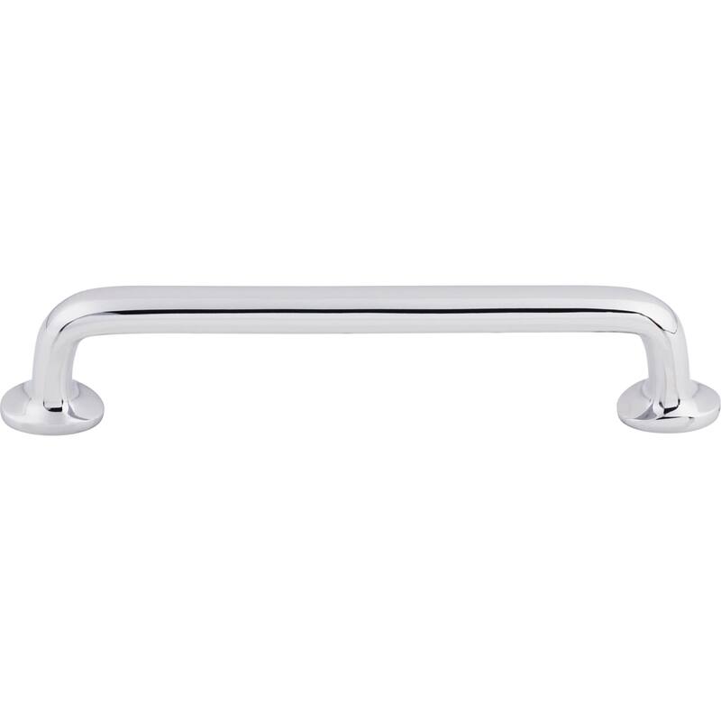 Top Knobs Rounded 6 Inch Center to Center Handle Cabinet Pull from the - Polished Chrome