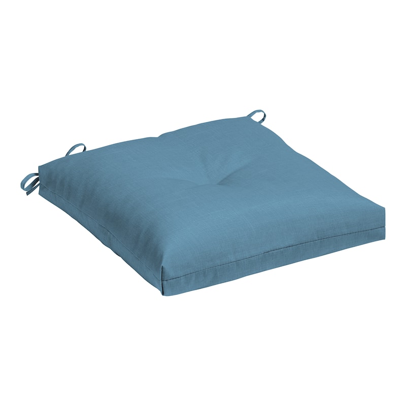 ARDEN Outdoor Plush Modern Tufted Seat Cushion, 20 x 20 - French Blue Texture