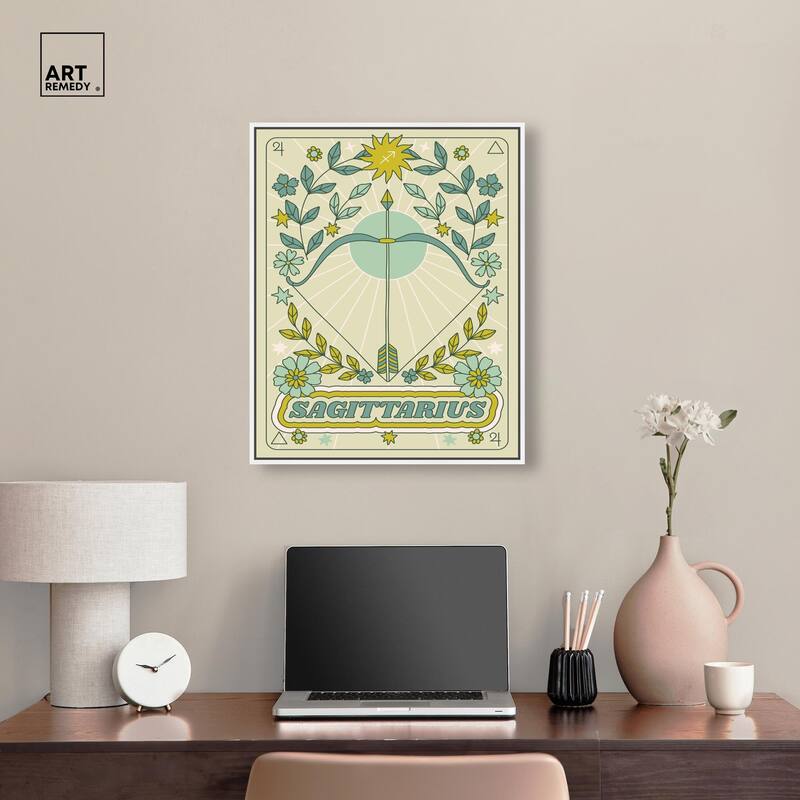 Sagittarius Stars Card Canvas by Art Remedy