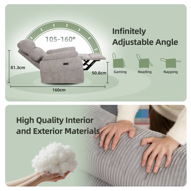 Zero‑Gravity Power Recliner Chair with USB & Ergonomic Design